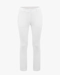 Cropped Slim Straight Fit Pants - White