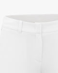Cropped Slim Straight Fit Pants - White