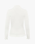 Lace Collar Liv Knit Top - White