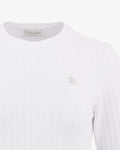 Round Neck Basic Sweater - White