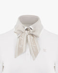 Scarf Set Collar Color T -shirt - White