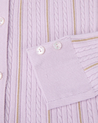 Fair Liar Multi Color  Cable cardigan - Lavender