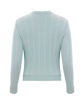 Fair Liar Multi Color Cable cardigan - Mint