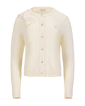 Big Ribbon Point Cardigan - Cream