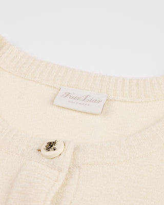 Big Ribbon Point Cardigan - Cream