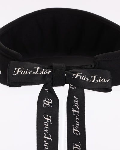 Side logo wide Ribbon visor - Black