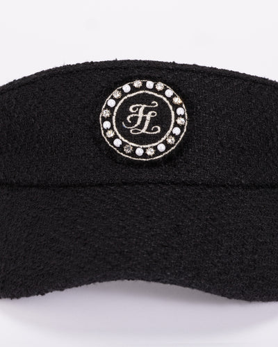 Tweed Logo Point Wide Visor - Black