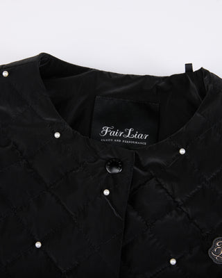 Pearl quilted jumper - Black