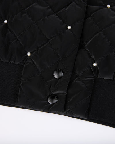 Pearl quilted jumper - Black