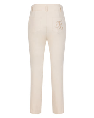 Fair Liar High waist Slim Fit Pants (Cream)