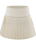 [FL Signature] Pearl & Bead Flare Pleated Skirt - Beige