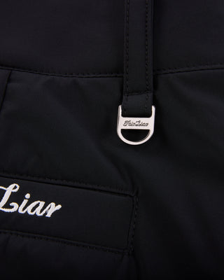 Padded flare Mid Length skirt -Black