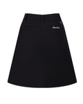 Padded flare Mid Length skirt -Black