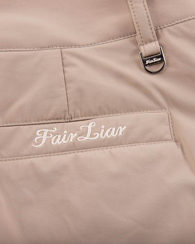 Padded flare Mid Length skirt -Cocoa