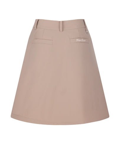 Padded flare Mid Length skirt -Cocoa