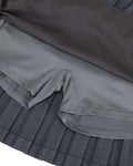 Logo band pleated skirt - Charcoal gray