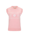 Flower Jacquard Knit Vest - Pink