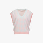 Houndstooth Checkered Knit Vest (Mint)