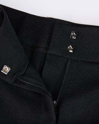 Pin Tuck Bermuda Pants - Black