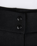 Pin Tuck Bermuda Pants - Black