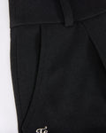 Pin Tuck Bermuda Pants - Black