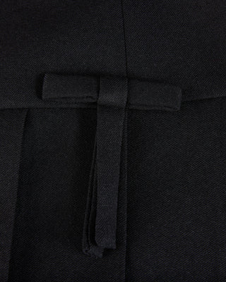 Ribbon pleated culotte pants - Black
