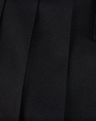 Ribbon pleated culotte pants - Black