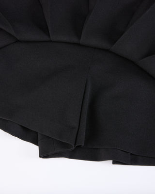 Ribbon pleated culotte pants - Black