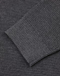 Men's Waffle Weave Round Neck Knit - Charcoal Grey