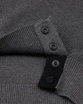 Men's Waffle Weave Round Neck Knit - Charcoal Grey