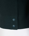 Men's Waffle Weave Round Neck Knit - Dark Green