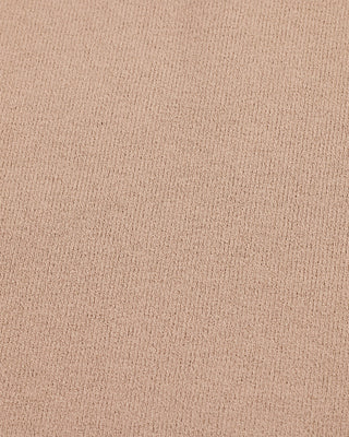 Leather Color Combination Collar Knit - Cocoa