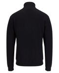 Men's wool 100% zip-up windproof knit - Black