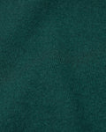 Men's wool 100% zip-up windproof knit - Dark Green