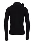 Neck Ribbon Knit Pullover - Black