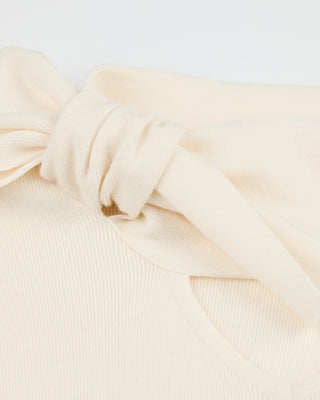 Neck Ribbon Knit Pullover (Ivory)