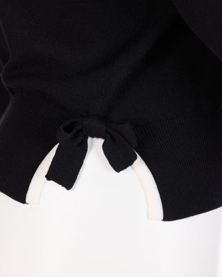 Fair Liar Detachable Collar Ribbon knit - Black