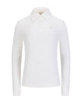 Houndstooth jacquard collar T-shirt - Ivory