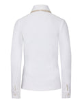 Pearl collar t-shirt with scarf - Ivory