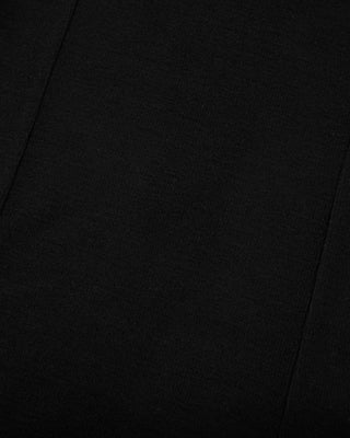Velvet ribbon pleated T-shirt - Black