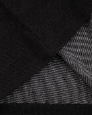Velvet ribbon pleated T-shirt - Black
