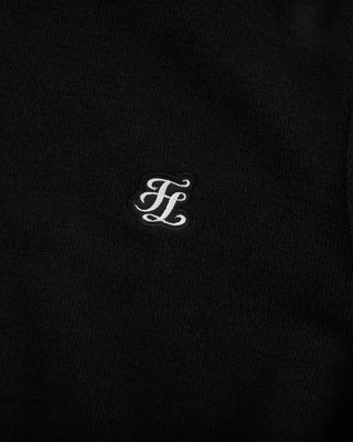Fleeced high neck t-shirt - Black
