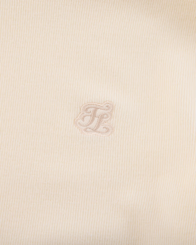 Fleeced high neck t-shirt - Cream