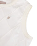 Ribbon Detailed Windproof Vest - Cream