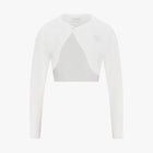 Pearl Logo Bolero Cardigan (Ivory)
