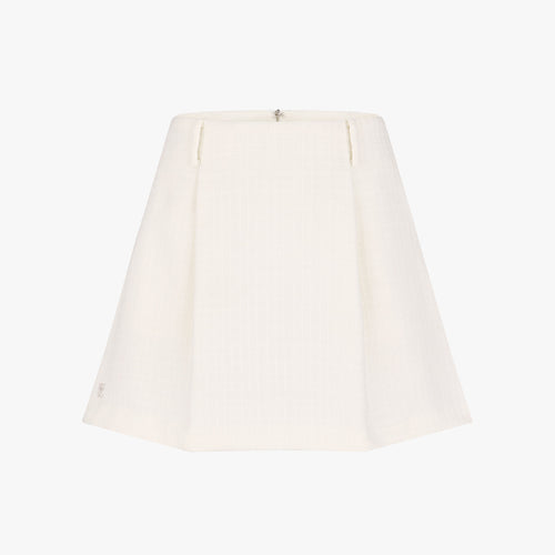 Tweed Balloon Skirt (Ivory)