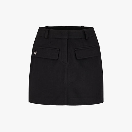 Brushed H-line Skirt (Black)