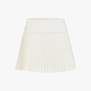 [FL Sig] Pearl Flared Pleats Skirt (Ivory)