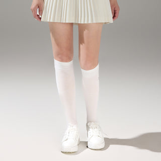 Velvet Ribbon Knee-socks (Ivory)