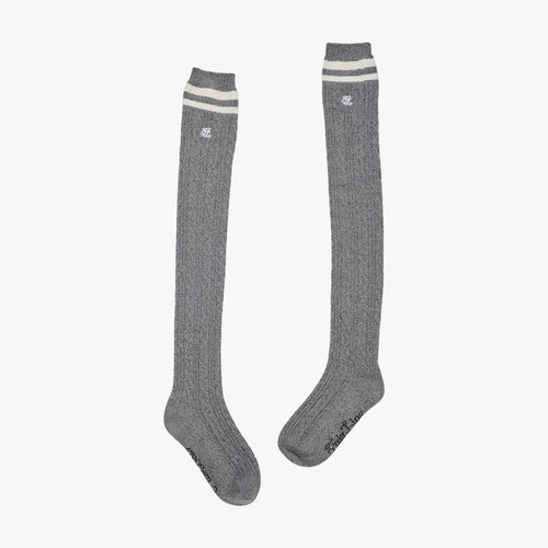 Cable Knee-socks (Charcoal Grey)